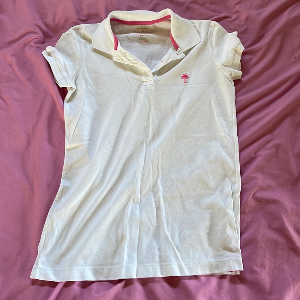 Lilly white island polo X small